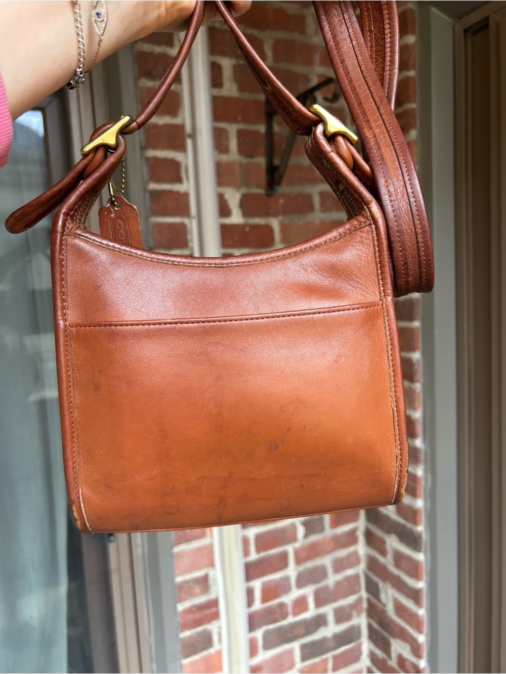 Vintage coach legacy small zip style 9997 British tan leather crossbody purse - Picture 3 of 13